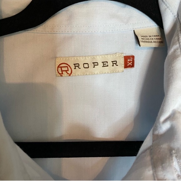 Roper Southwestern embroidered Pearl Snap Button Down Long Sleeve dress Shirt - Picture 5 of 9